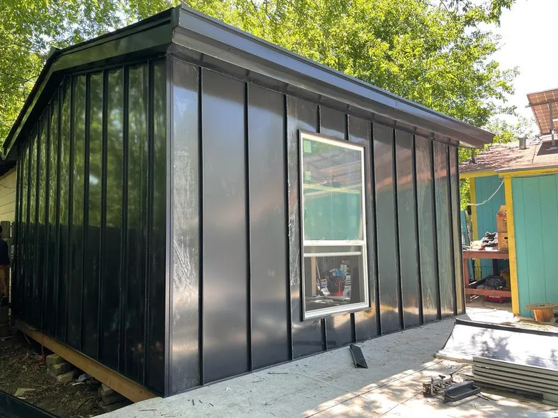 Black standing seam metal wall panels for Metal Roof Installation in Lansdale